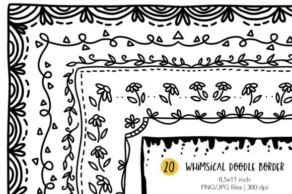 20 Cute Doodle Page Frames for Creative Designs