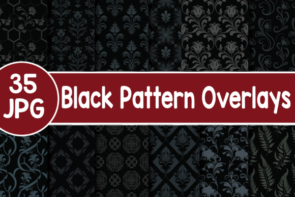 35 Black Pattern Overlays for Design