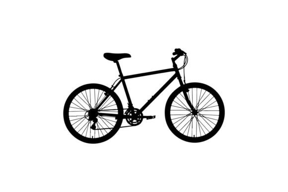 Black Mountain Bike Standing Isolated on White: A Guide to Using Premium Vector Silhouettes
