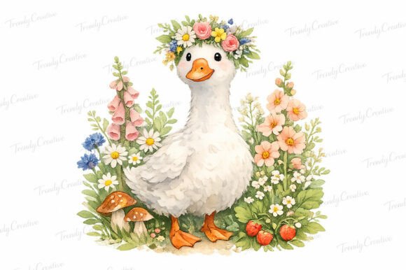 Cottagecore Goose Floral PNG Guide