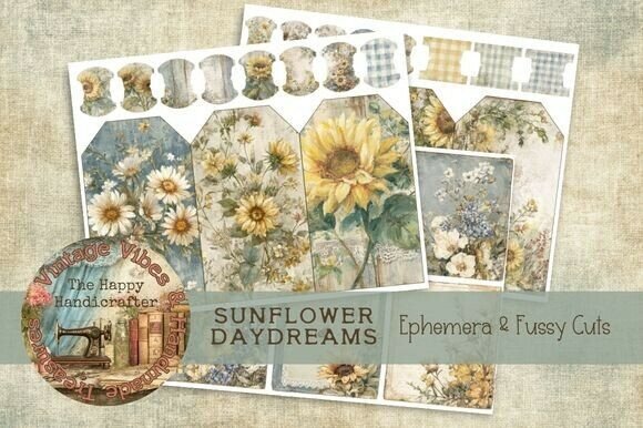 Creating Rustic Charm with Sunflower Daydreams Ephemera Fussy Cut