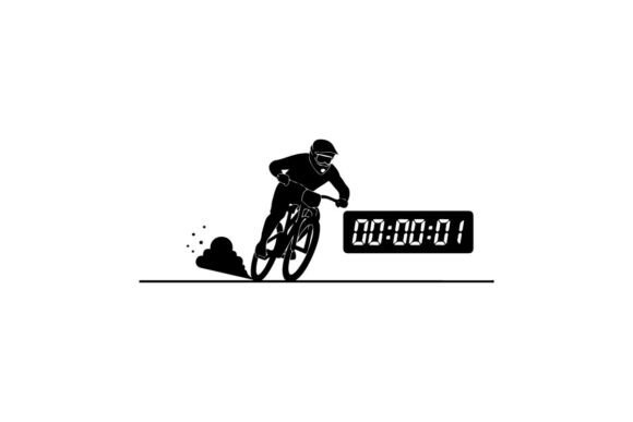 Cyclist Sprinting in Minimalist Time Tri: A Guide to Using Premium Vector Silhouettes