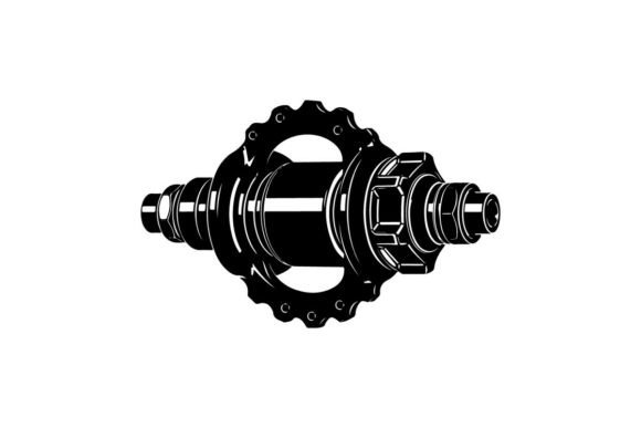 Detailed Mechanical Crankshaft Component Vector