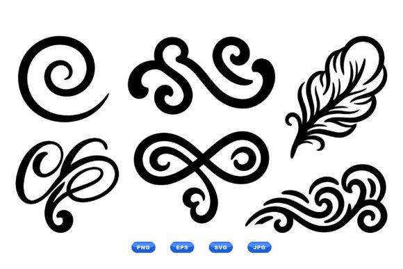 Enhancing Digital and Print Design with the Vector Flourish Ornaments Pack