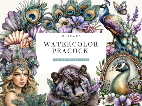 Evaluating the 131 Watercolor Peacock Clipart Bundle for Creative Projects