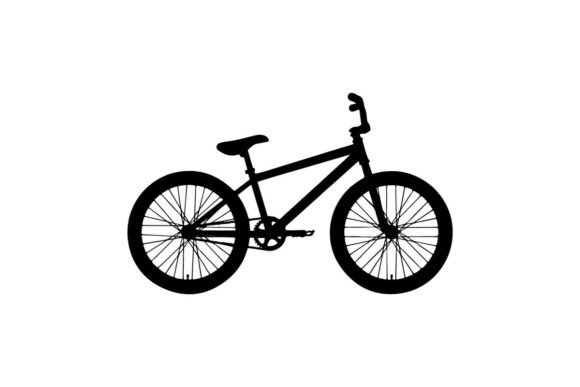 Mastering Visual Impact with the Black and White BMX Bike Silhouette Agai