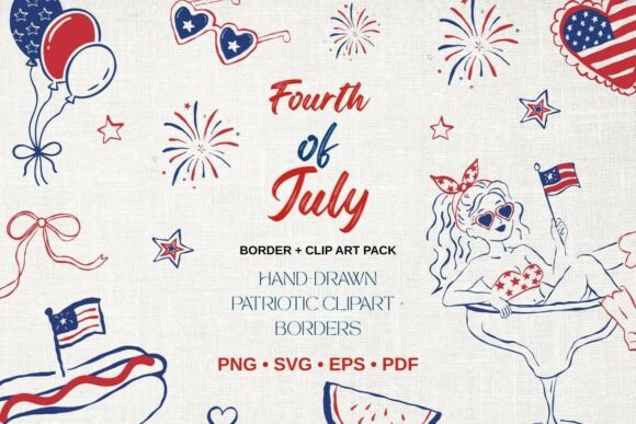 Maximizing Creative Impact with the Fourth of July Clipart Border Bundle