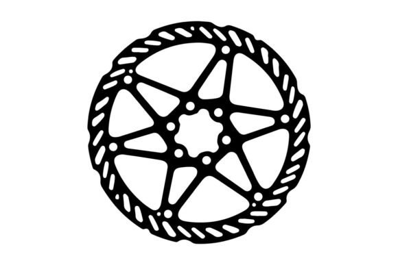Minimalist Black and White Bicycle Wheel: Elevating Design with Premium Vector Silhouettes