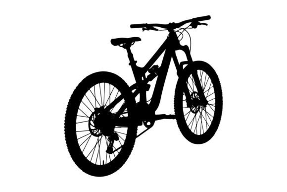Mountain Bike Silhouette: Clean Vector Art