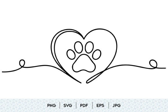 Pet Paw Heart SVG: A Versatile Design for Pet Lovers and Creators