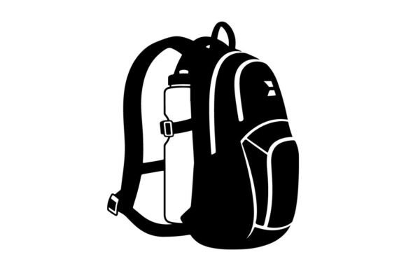 Strategic Visual Assets: Leveraging the Black and White Backpack Isolated on Plain Background for Brand Clarity