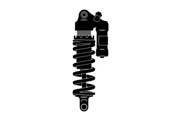 Strategic Visual Assets: Leveraging the Close-up View of Black Motorcycle Shock for Brand Impact