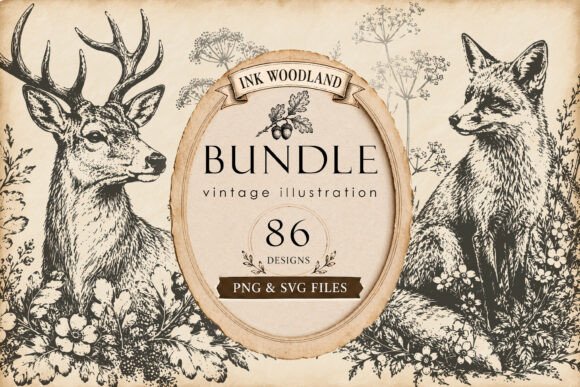 Woodland Ink Illustration Bundle: A Practical Guide for Designers and Crafters